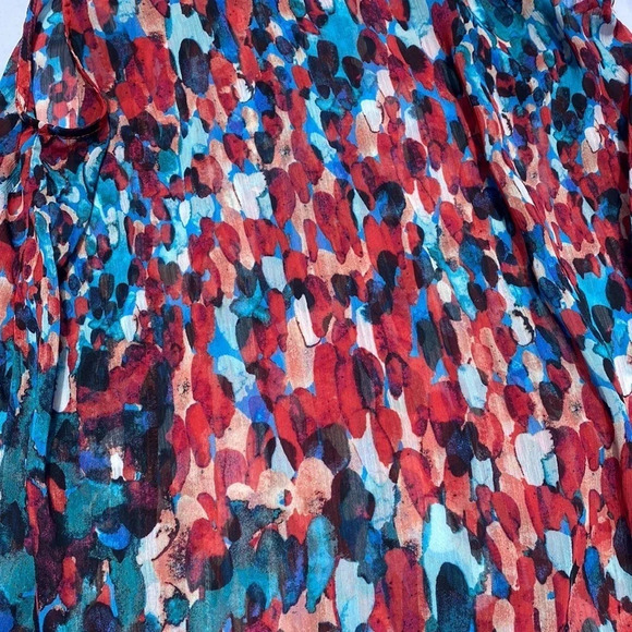 🌸Jack by BB Dakota sheer multi colored blouse size medium - Picture 6 of 7